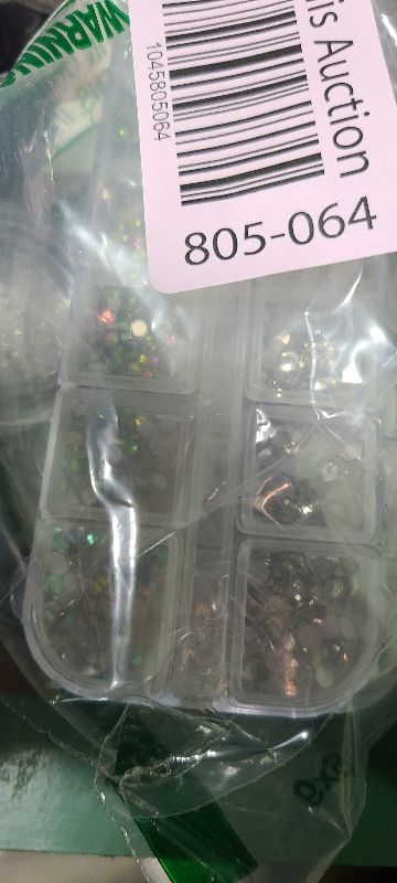 Photo 1 of 4 Boxes Flatback Rhinestones and Pearls Nail Charms for Acrylics - Crystals, Half Rounds, and Accessories for DIY Nail Art Decor