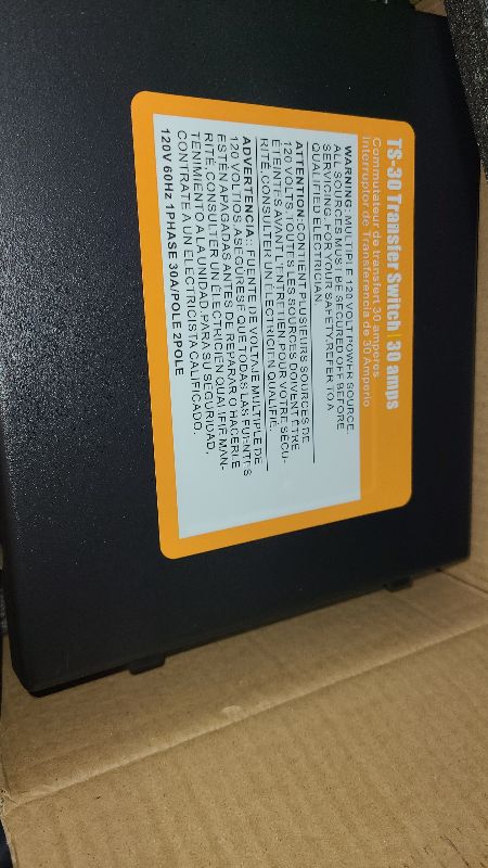 Photo 1 of 30 Amp Transfer Switch Automatic Transfer Switch for RV, Travel Trailer and Camper Van, Generator Transfer Switch for Inverter/Shore Power/Generators, 120V