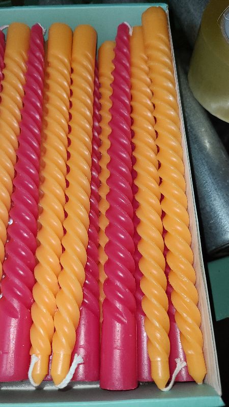 Photo 1 of 10 Pack Orange and 10 Pack Hot Pink Spiral Taper Candles for Holiday Home Decoration, 10 Inch Unscented Dripless Twisted Candlesticks for Dinner Party Wedding Halloween Thanksgiving