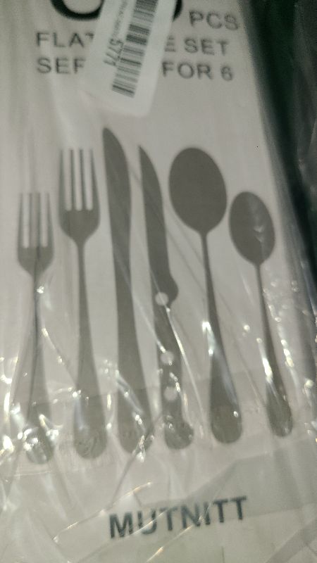 Photo 1 of 36 Pcs Black Silverware Set with Steak Knives, Stainless Steel Flatware Cutlery Set Service for 6, Kitchen Tableware Set, Utensil Set for Home and Restaurant, Knives Forks Spoon Set, Dishwasher Safe