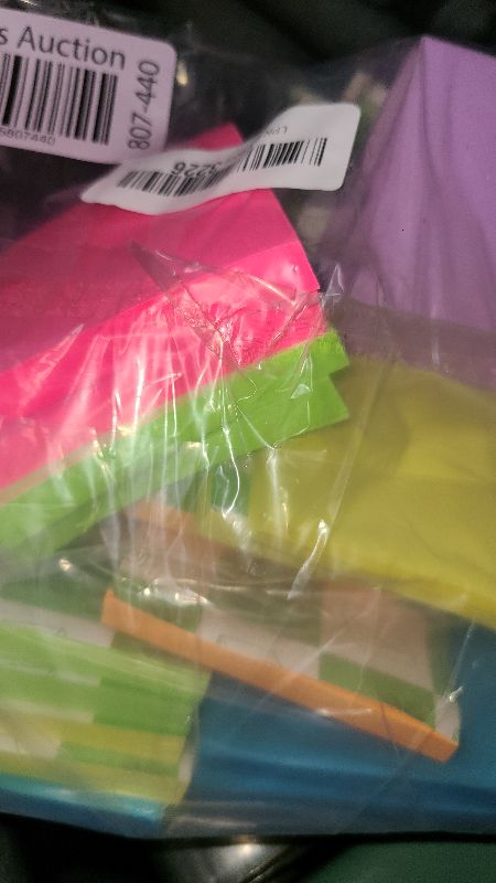 Photo 1 of (24 Pack) Sticky Notes 3x3 in Post Bright Stickies Colorful Super Sticking Power Memo Pads, Strong Adhesive, 74 Sheets/pad