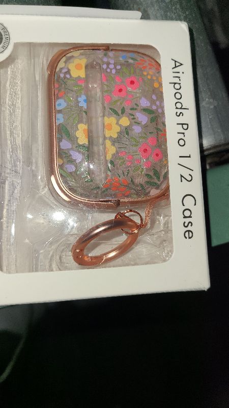Photo 1 of ?with Safety Lock? for AirPods Pro 2nd/1st Generation Case Cover, Cute Floral AirPod Pro 2 Case Hard iPod Pro Cases for Women Girly (2023 USB-C/2022/2019) - Seven-Color Flower
