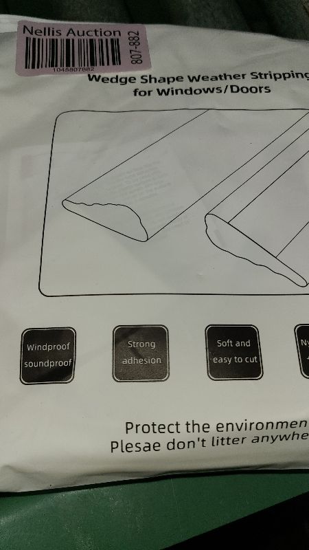 Photo 1 of 196” Wedge-Shape Foam Window Weather Stripping Door Seal Strip,Soundproofing Frame Winter Insulation Tape for Exterior Front Door,Noise Cancelling Window Inserts,Door Gap Filler Light Blocker,White