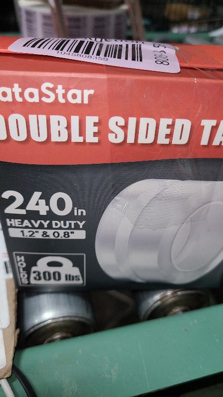 Photo 1 of 2 Rolls Double Sided Tape Heavy Duty - 240" x 1.2" & 0.8" - Removable Nano Tape for Poster Carpet Picture Hanging Strip Rug Wall Outdoor - Clear & Strong Adhesive Multipurpose Mounting Tape - 20 Feet