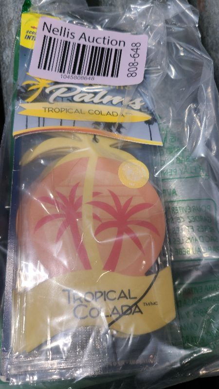 Photo 1 of **ONLY 1 PACK OF 4**
California Scents Palms Paper Tropical Colada Air Freshener