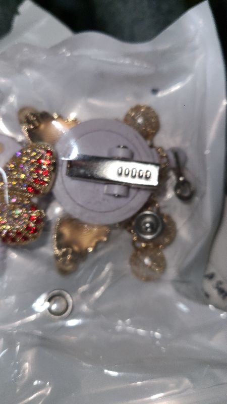 Photo 1 of 3 Pieces Butterfly Badge Reels Retractable Rhinestone Nurse Badge Holders Butterfly ID Name Tag Holder Reels with Alligator Clips and Belt Clips for Teachers Students Volunteers and Employees