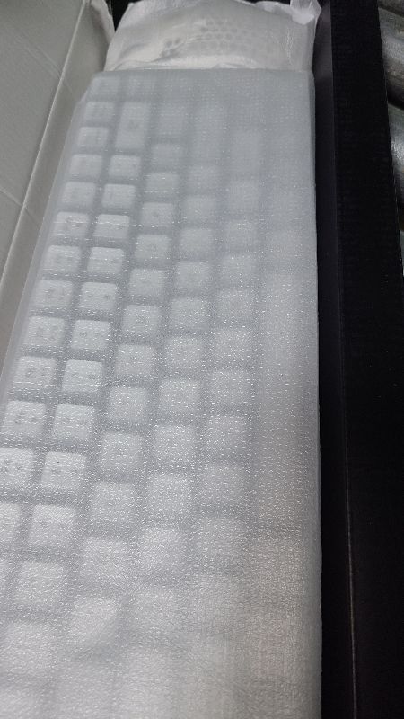 Photo 1 of RedThunder K84 Wireless Keyboard and Mouse Combo, Rainbow Backlit Rechargeable Battery, 75% Layout TKL Ultra Compact Gaming Keyboard & Lightweight 3200 DPI Honeycomb Optical Mouse (White)