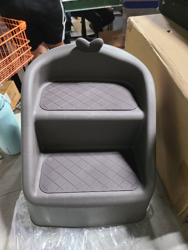 Photo 1 of [Ellniges] Foldable Step Stool for Kids Bathroom,?Space-Saving Toddler Stool? with Non-Slip Surface, PP Step Ladder for Toilet/Sink, Portable Training Stool for Ages 3-8, 6 Colors (Easy Carry Handle)
