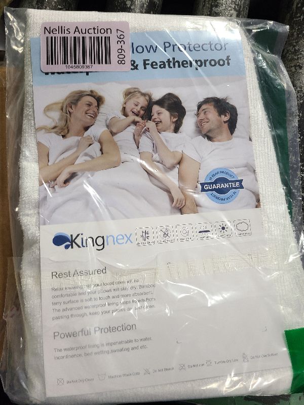 Photo 1 of 2 Pack Waterproof Feather Proof Toddler Pillow Protectors Drool Proof 13"x18" or 14"x19" or 12"x20" Pillow Cover for Baby Lumbar or Travel Size Pillow