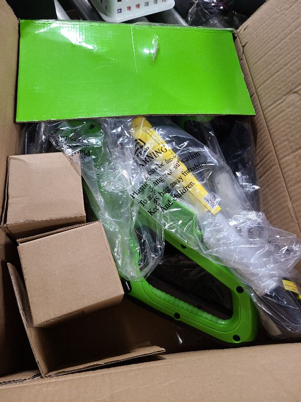 Photo 1 of 20V 12" Cordless String Trimmer With 2 X 4.0ah Battery And Charger, Electric Weed Wacker Battery Powered Weed Eater String, Edger Lawn Tool Grass Cutter With 8 Line, Lawn Mover For Yard, Garden, Green