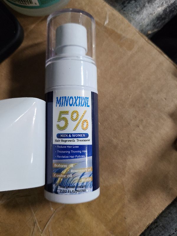 Photo 1 of 5% Minoxidil for Men and Women, Hair Growth Biotin Serum with Batana and Rosemary for Hair beard Regrowth Treatments, Extra Strength Hair Loss Solution to Regrow Thicker, 2.02FL OZ