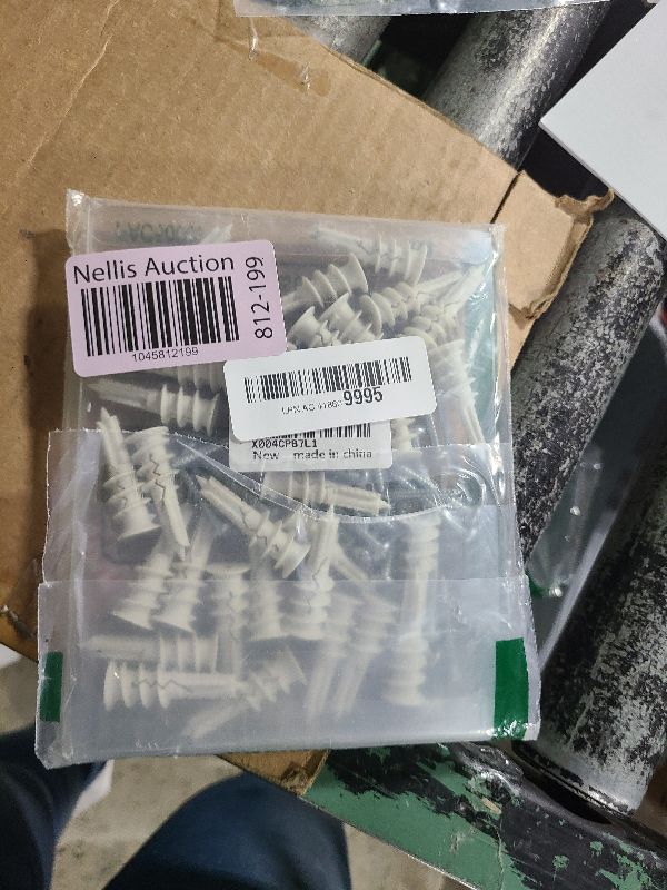 Photo 1 of 60PCS #8 Self Drilling Drywall Plastic Anchors and Screws Kit #8 x 1-1/4” - Self-Tapping Threaded Sheetrock Wall Anchors for Drywall Holds Up to 75lbs Hanging and Mounting– No Drill Hole Required
