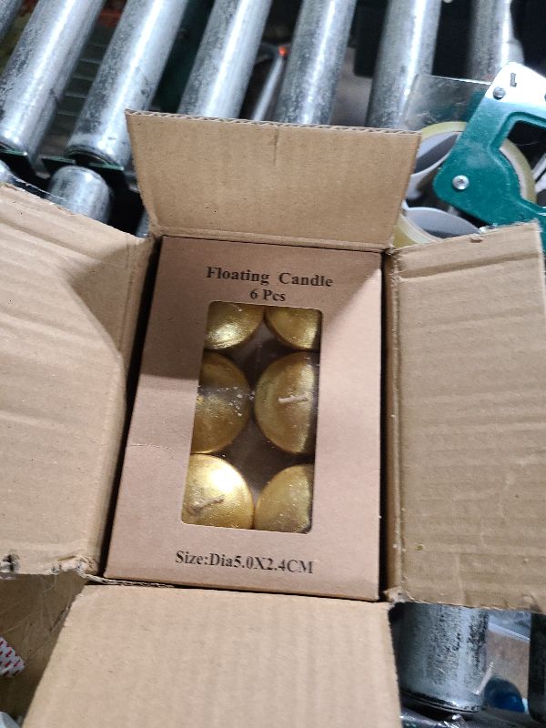 Photo 1 of 24 Pack 2 Inch Floating Candles for Summer, Lasting Unscented Golden Floating Candle for Cylinder Vases, Centerpieces at Wedding Party Pool Holiday(Gold, 24Pcs)