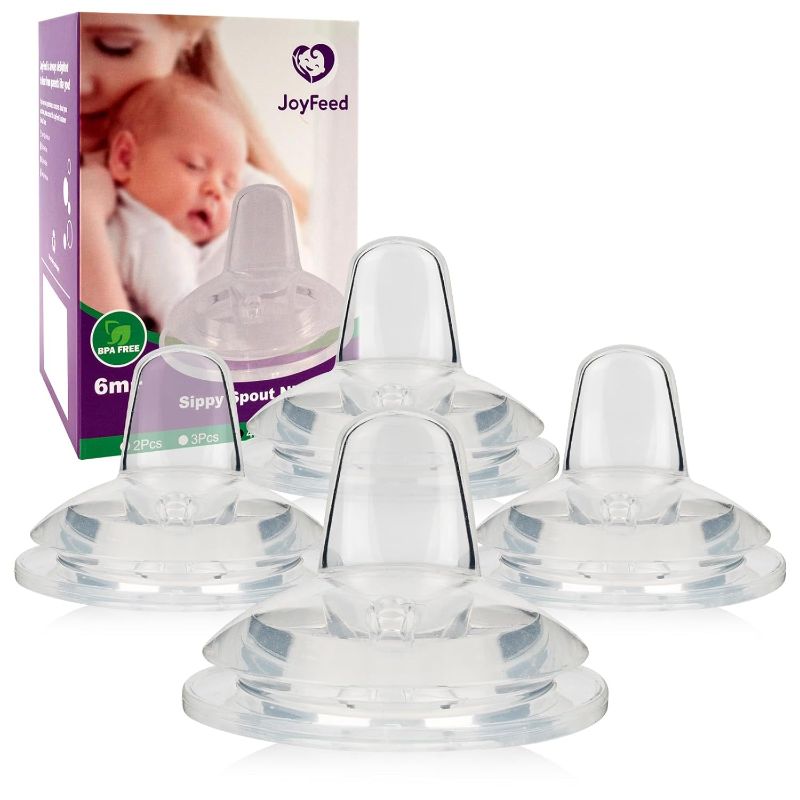 Photo 1 of  Sippy Spout Nipples for Philips Avent Natural Baby Bottles, My Grippy Spout Sippy Cup and Natural Trainer Sippy Cup,Variable Flow, Silicone Conversion Nipple,6+ Months,4 Count 