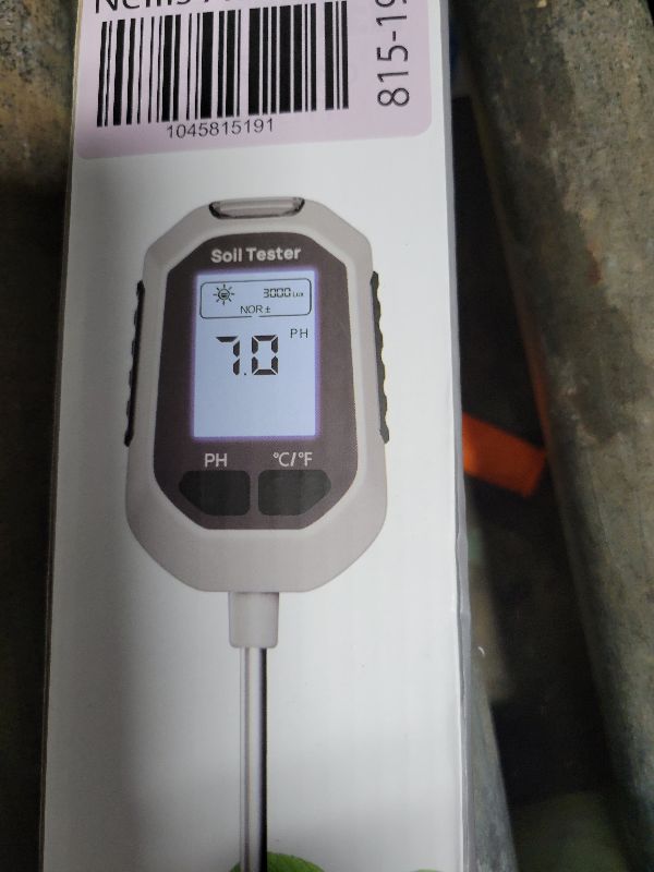 Photo 1 of 4-in-1 Soil Moisture Meter Digital Plant Temperature/Soil Moisture/PH Meter/Sunlight Intensity Backlight LCD Display Soil Test Meter for Gardening, Farming and Outdoor Plants