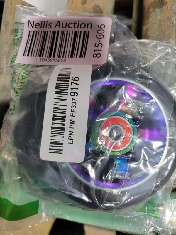 Photo 1 of 2pcs Replacement 100mm Pro Scooter Wheels with Abec 9 Bearings for MGP/Razor/Lucky/Envy Pro Scooters (Rainbow)