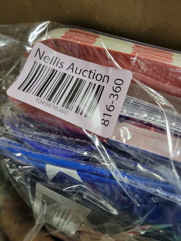 Photo 1 of 170 Pcs 4th of July Decorations American Flag Patriotic Party Supplies Serve 24, 4th of July Plates Napkins Cups Knives Forks Spoons Tablecloths Red White and Blue Decorations for Independence Day