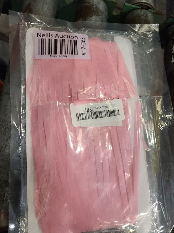 Photo 1 of 2 Pack Pastel Pink Metallic Tinsel Foil Fringe Curtains, Door Streamers Photo Booth Backdrop for Birthday Party, Tinsel Curtain Backdrop for Baby Shower Bachelorette Christmas Party Decorations