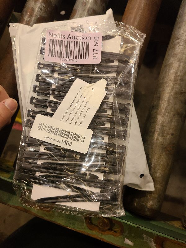 Photo 1 of 24 Packs Duck Bill Clips, Bantoye 3.35 Inches Rustproof Metal Alligator Curl Clips with Holes for Hair Styling, Hair Coloring, Black