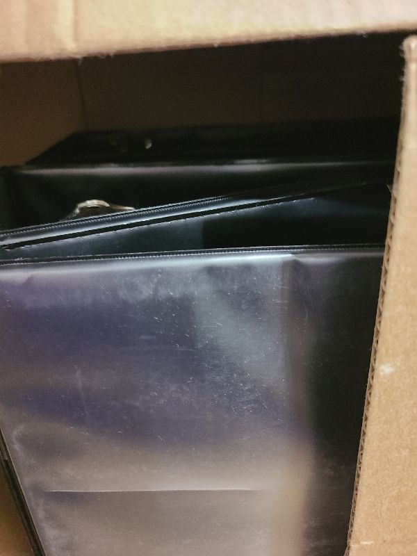 Photo 1 of 3 Ring Binder, Professional D Ring Binder 5 Inch, Presentation Folder for Standard Pages 8.5 x 11 with Pockets, Durable and Strong Black Binder (4 Pack)