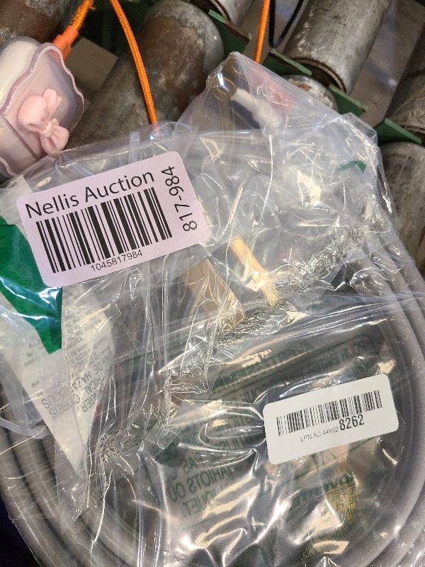 Photo 1 of 3 Prong Dryer Cord 6 FT, NEMA 10-30P to 3-Wire Appliance Cord, 30-Amp, 3 Wires with Eyelet Connectors, 10 Gauge Copper Wire, Grey Cable