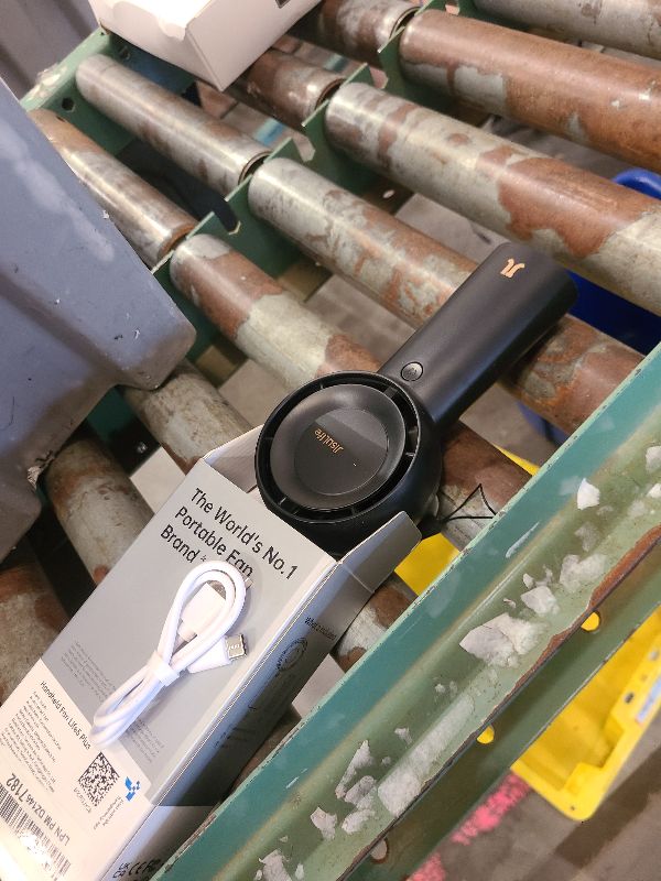 Photo 1 of JISULIFE Portable Handheld Turbo Fan [18H Max Cooling Time], 6000mAh USB Rechargeable Personal Battery Operated Lash Small Pocket Fan with 5 Speeds for Travel/Outdoor/Vacation/Concerts- Black