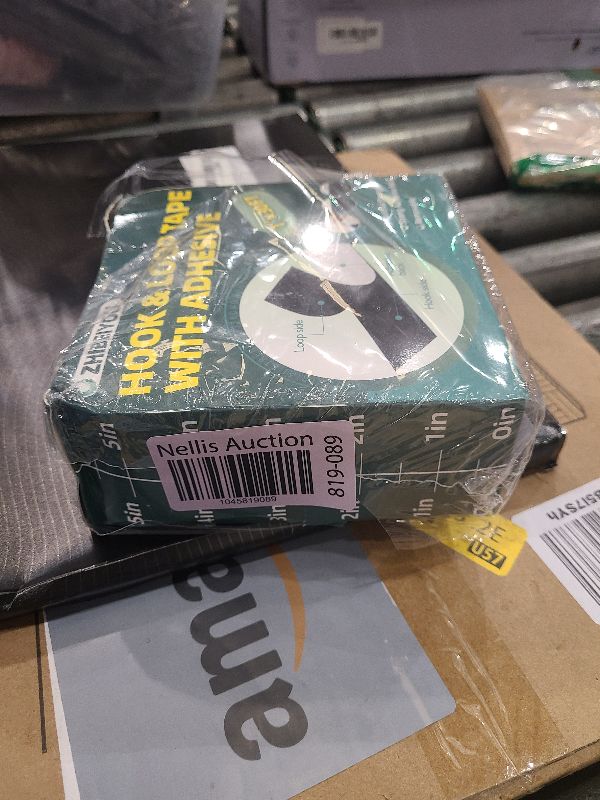 Photo 1 of 1 in×30 feet Black Heavy Duty Hook and Loop Tape with Adhesive, No Punching Picture Frame & Door Screen Mounting Tape, Keep Couch Cushion from Sliding