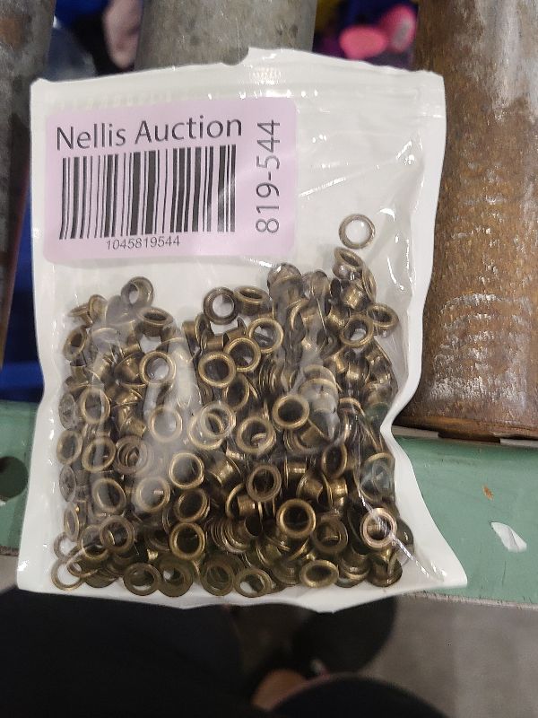 Photo 1 of 200Sets 3/16 Inch Grommet Eyelets Kit, Metal Eyelets with Washers for Fabric Clothing Tarps Leather Bag Shoes Eyelets Hats Tents Repair and Crafts Decoration (Bronze)