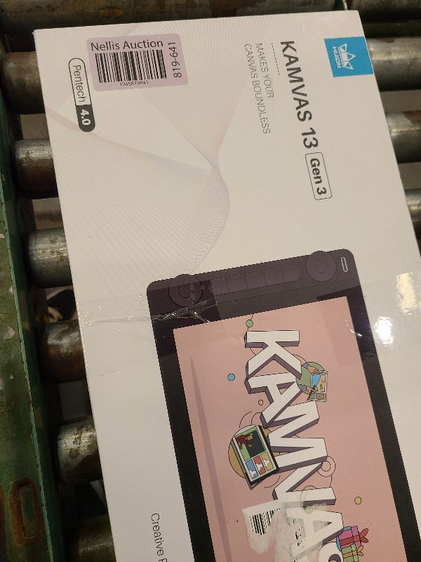 Photo 1 of 2024 HUION Kamvas 13 (Gen 3) Drawing Tablet with Screen,13.3" Full-laminated Art Tablet with Anti-sparkle Canvas Glass, 99% sRGB, PenTech 4.0, 16384 Pen Pressure, Dual Dial for PC, Mac, Android, Black