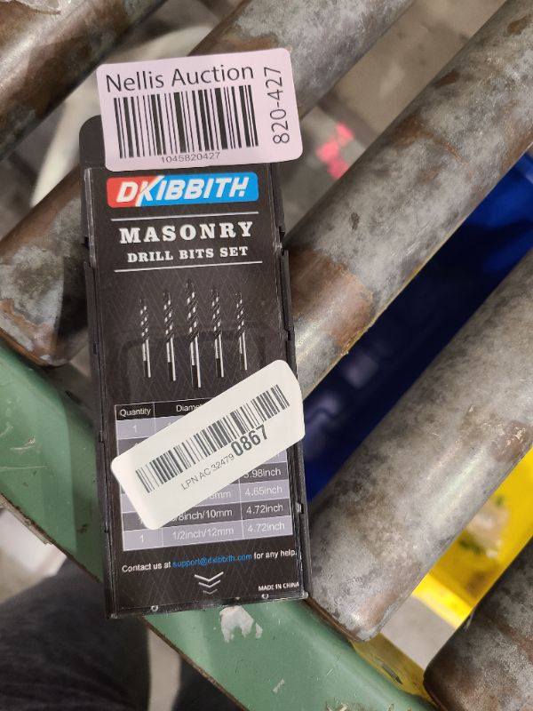 Photo 1 of 10-Piece Masonry Drill Bits Set for Tile Glass Ceramic Brick Wood, 1/8 to 1/2 Inch Drilling Bits with Triangle Handle, YG8 Tungsten Steel Alloy Tip.?Black?