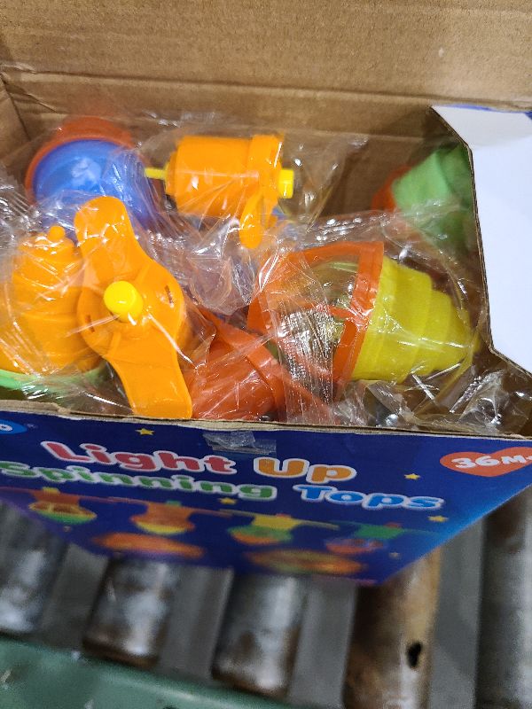 Photo 1 of 24pcs  Spinning Tops Party Favors for Kids 3-5 4-8 8-12 Glow Goodie Bags Stuffers Birthday Return Gifts Classroom Treasure Box Toys Carnival Prizes Fidget Spinner Bulk for Toddler Boys Girls