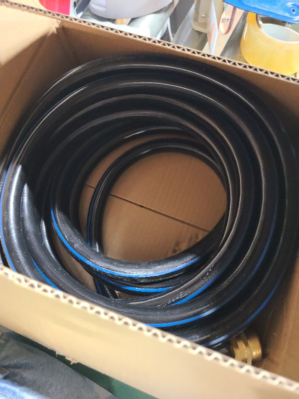Photo 1 of 25 FT Garden Hose, Flexible No Kink Heavy Duty Garden Water Hose Flex Copper Bullet Collapsible Washer Rubber Hose 5/8 Soft Lightweight Outdoor Waterhose Manguera Para Jardin