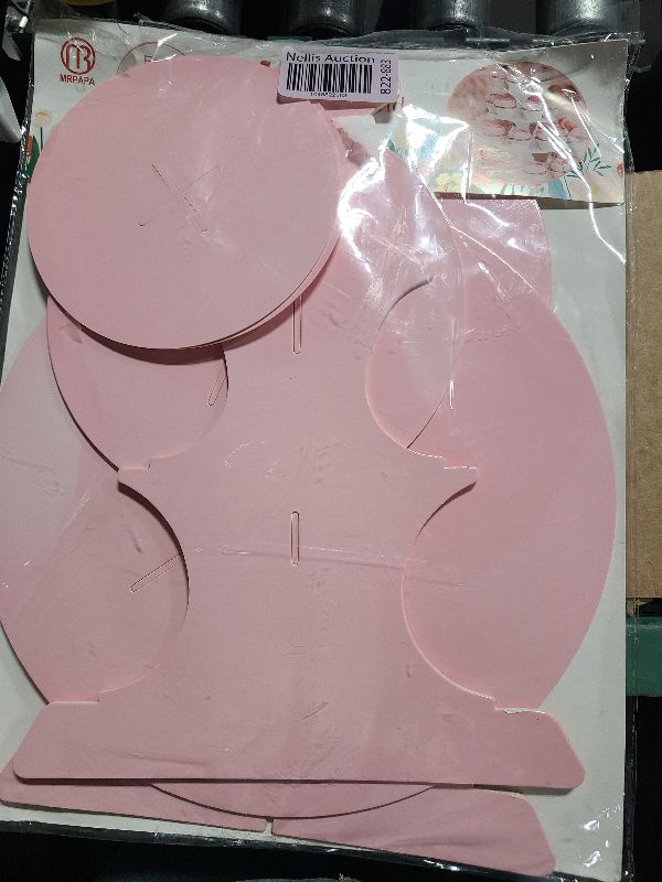 Photo 1 of 2 Pack Cupcake Stand,4 Tiered Cupcake Tower Sand, Pink Cardboard Cupcake Dessert Tray Tier Holder Stand for Parties?Pink Princess Cupcake Stand (Pink)