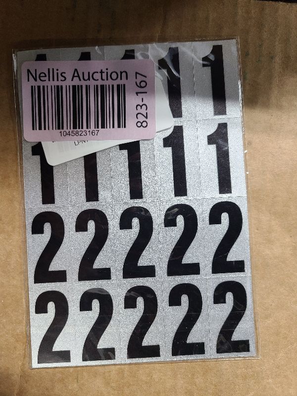 Photo 1 of 1.5 inch Self Adhesive Numbers for Mailbox, House Numbers, Reflective Mailbox Number, Trash Cans Number, for Outside, 60 PCS (Black/White)