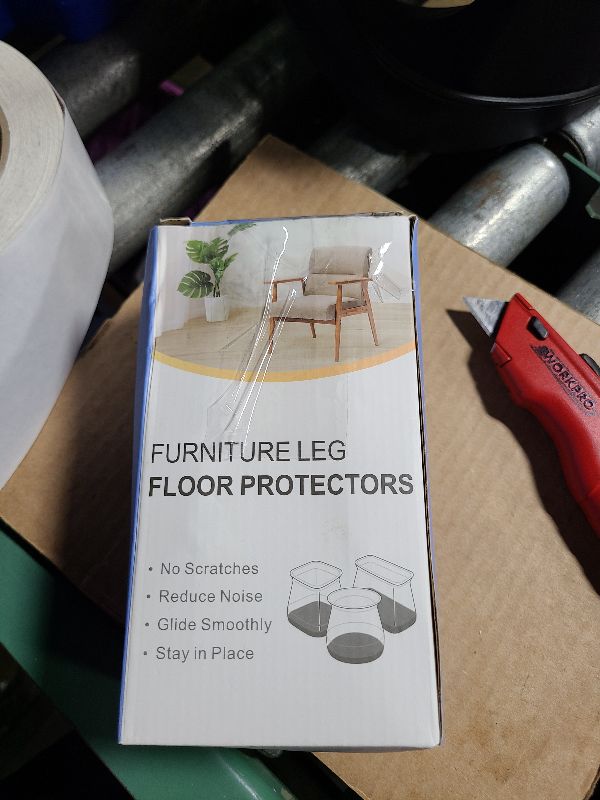 Photo 1 of 32 Pcs Chair Leg Floor Protectors for Hardwood Floors Silicone Covers to Protect Wood Tile Floors Felt Bottom Furniture Leg Caps Non Slip Reduce Noise (Fit:1.3"-2")