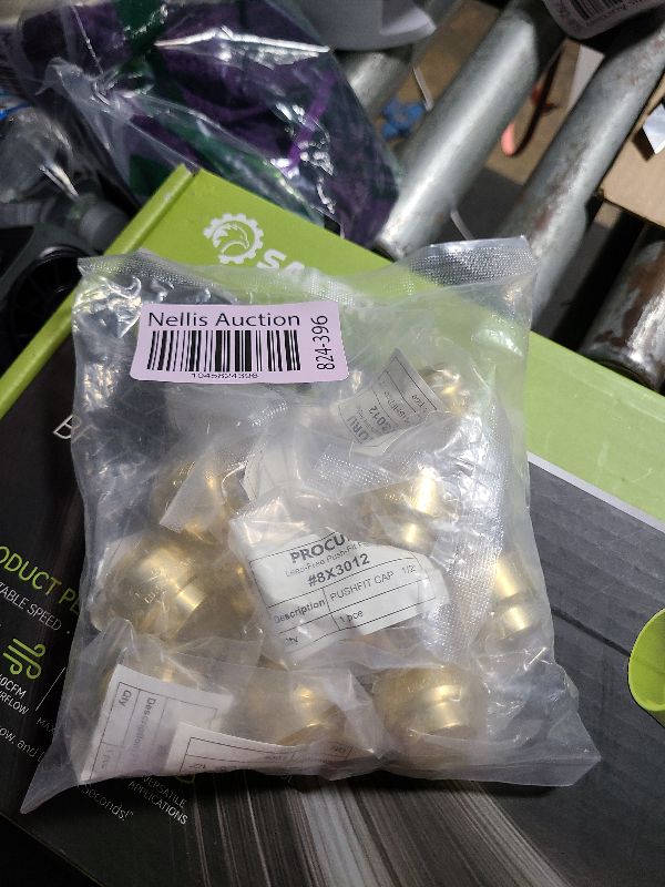 Photo 1 of [10-Pack] PROCURU 1/2-Inch PushFit End Cap, Push-to-Connect Brass Plumbing Fitting for Copper, PEX, CPVC, PE-RT Pipe, LF Certified Safe (8X3012-10P)