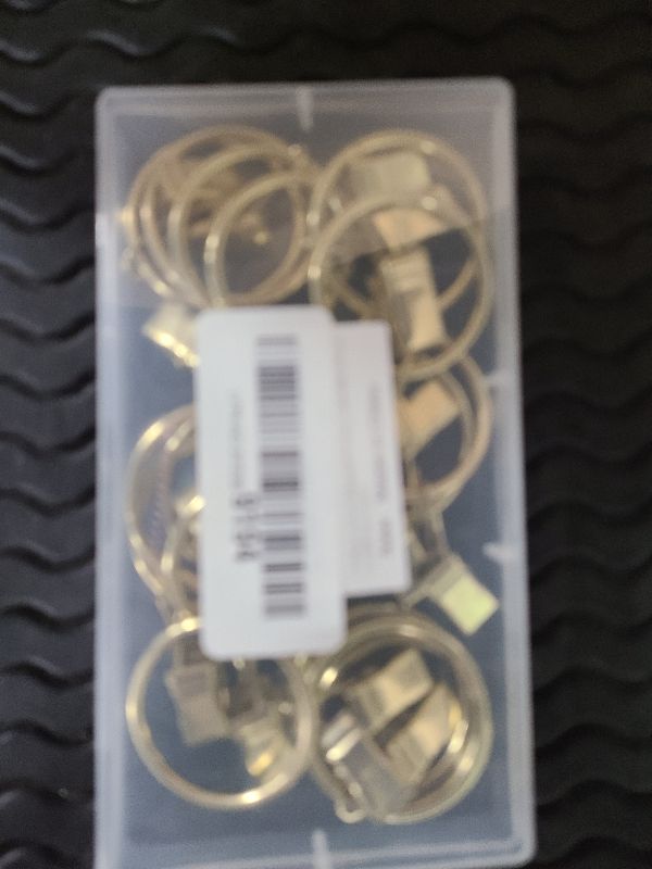Photo 1 of 16 Pack Curtain Rings with Clips, Window Clip Rings Curtain Hooks Hangers Clip Rings for Hanging Drapery Drapes Bows, Small 1.26 Inch Diameter, Fits up to 1" Rod, Gold