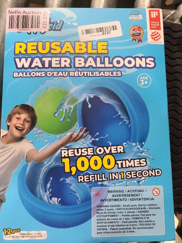 Photo 1 of 12Pcs Reusable Water Balloons, Pool Toys for Boys and Girls, Beach Outdoor Activities Water Toys for Kids Ages 3-12, Summer Water Toy for Boys and Girls