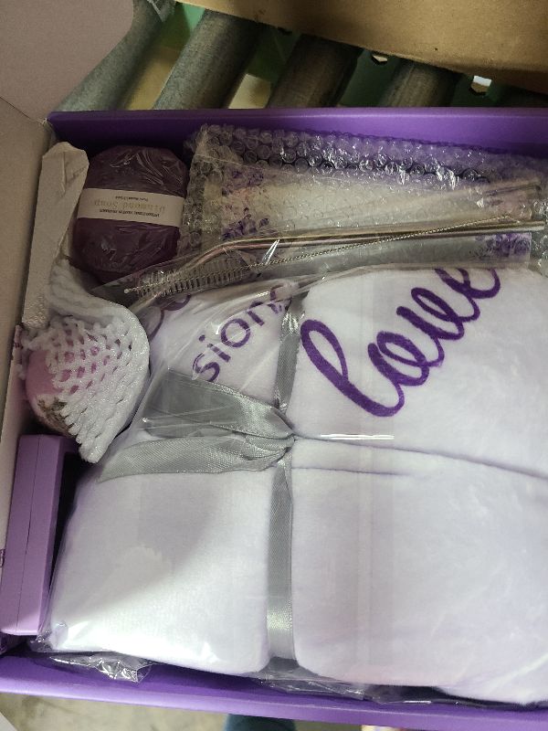 Photo 1 of 12PCS Christian Gifts for Women Faith, Inspirational Gifts for Women, Religious Catholic Gifts Basket,Purple Birthday Get Well Soon Gifts, for Mom Her Wife Girlfriend Friend Sister