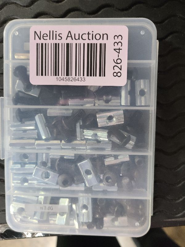 Photo 1 of 80Pcs 1010 Aluminum Extrusion Hardware Accessories, M6 T Nuts scerws kit for Black 1010 V T Slot Rail Aluminum Extrusion Profile Connectors