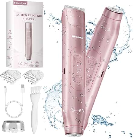 Photo 1 of 2,353)
Afeitadora eléctrica 2 en 1 para mujer, recortadora de bikini de doble cabeza para mujer, IPX7, impermeable, uso húmedo y seco, recortador de vello corporal y removedor de vello facial para 