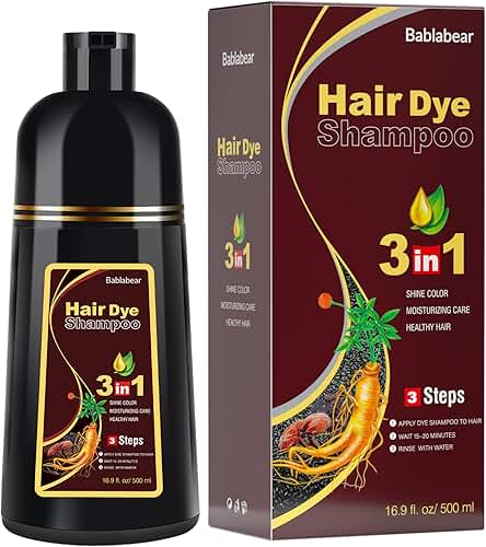 Photo 1 of 4.3 out of 5 stars
(4,736)
Dark Brown Hair Color Shampoo for Gray Hair 500ML Instant Hair Dye Shampoo for Men & Women-3 in 1 Color Shampoo