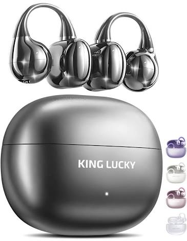 Photo 1 of 
Visita la Tienda, King Lucky
King Lucky
Visita la Tienda
4.3
4.3 de 5 estrellas
(1,927)
King Lucky Auriculares con clip, auriculares de oreja abierta, inalámbricos, Bluetooth 5.4, auriculares ligeros de oreja abierta con puente en forma de C, gancho delg