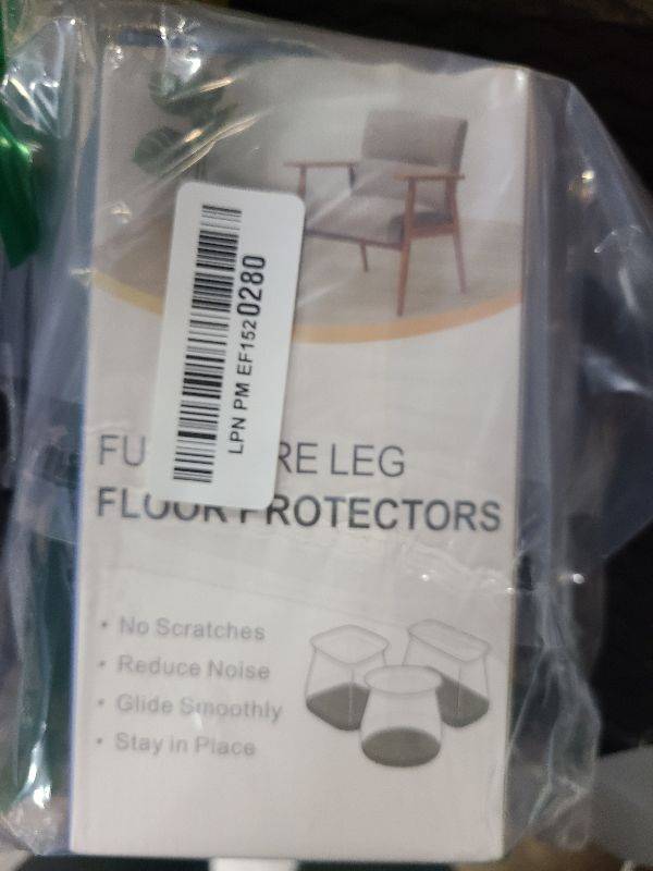 Photo 1 of 24 Pcs Chair Leg Floor Protectors for Hardwood Floors Silicone Covers to Protect Wood Tile Floors Felt Pads Furniture Leg Caps Non Slip Reduce Noise (Fit:1.3"-2")