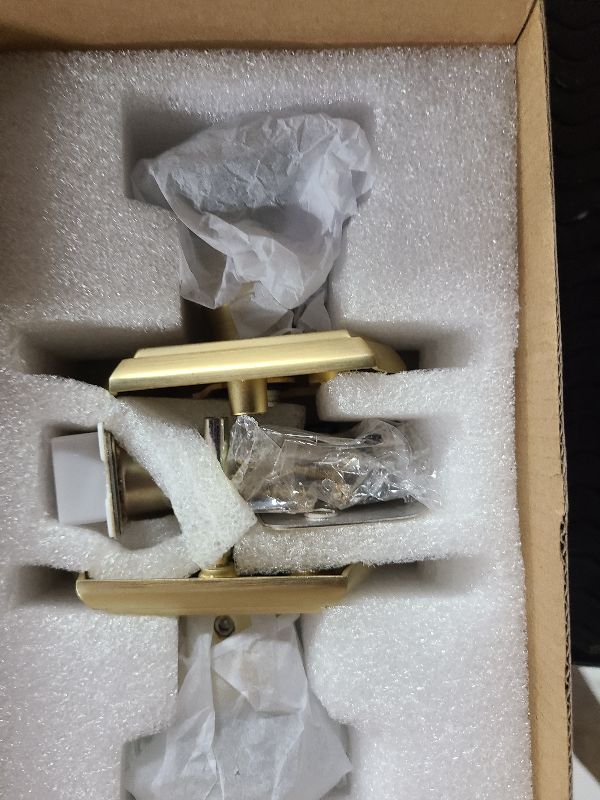 Photo 1 of 3 Pack Round Door Hinges 3-1/2" x 3.5 inch, 5/8 Radius, Brushed Brass 3 ½ Inch Satin Gold House Interior Hinge for Bed/Living/Guest/Pantry/Storage/Study/Work Room Doors Heavy Duty Iron Hardware Kit