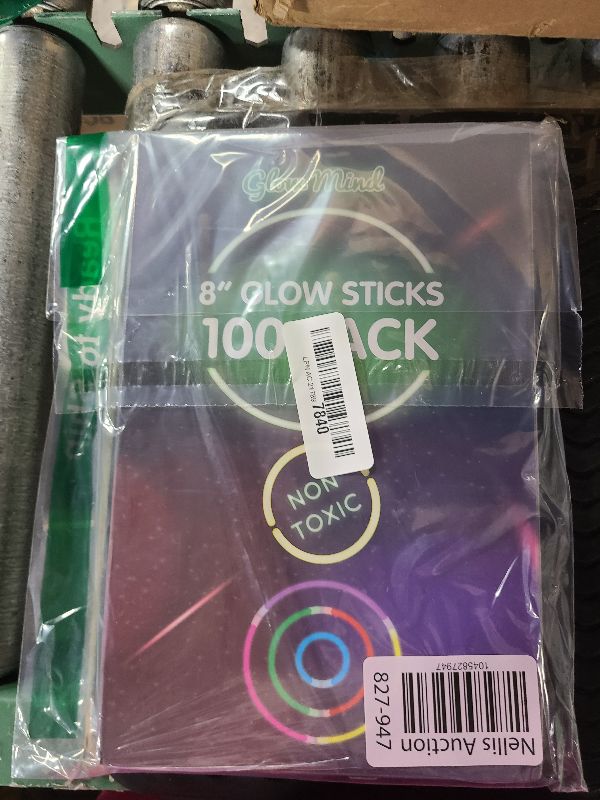 Photo 1 of 100 Ultra Bright Glow Sticks Bulk Party Pack - Glow in the Dark Party Supplies Pack - 8" Glowsticks Party Favors with Bracelets and Necklaces