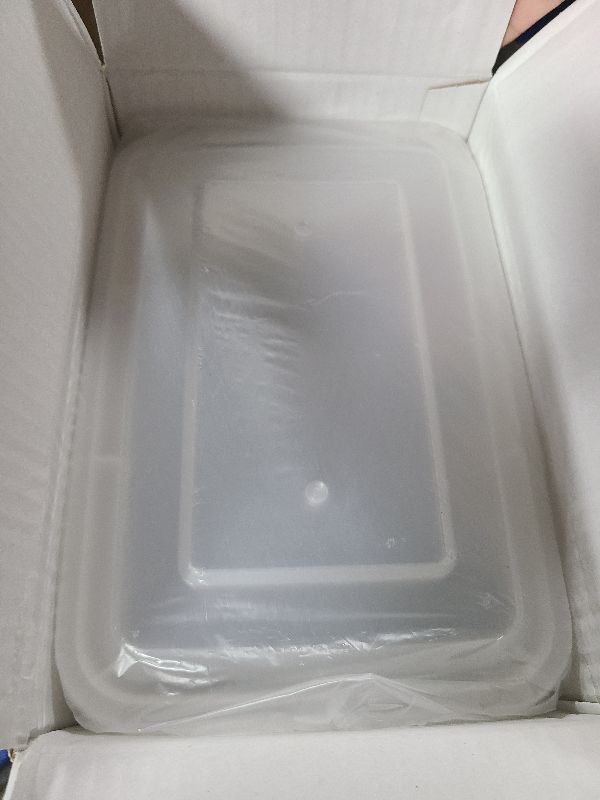 Photo 1 of 50 Pack (100-Piece) 32 oz Meal Prep Containers Reusable with Easy Open Lids, Sturdy Leakproof Food Safe, Microwave Freezer Dishwasher Safe, To Go Take Out Plastic Food Storage Pans with Lids, Lilac