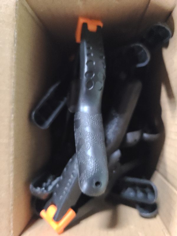 Photo 1 of 12 Pack Plastic Spring Clamps, 3.5inch Small Heavy Duty Clips for Crafts, Backdrop Stand, Woodworking, Photography Studios (Black)