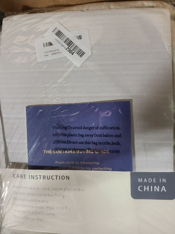 Photo 1 of 100% Blackout Shield Linen Blackout Curtains for Bedroom 108 Inches Long, Back Tab/Rod Pocket Living Room Drapes, Thermal Insulated Blackout Curtains 2 Panels Set, 50" W x 108" L,Cream