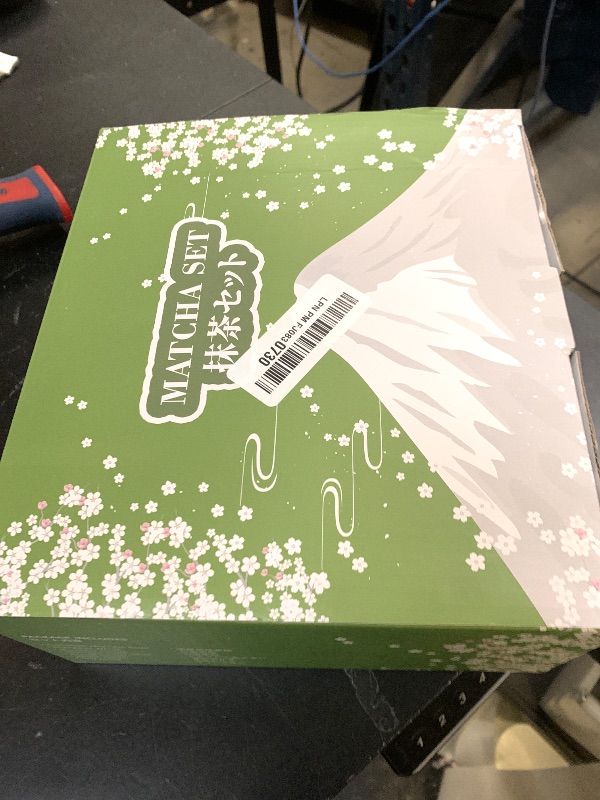 Photo 1 of Matcha Whisk Set, Matcha Kit Includes Ceramic Matcha Bowl, 7 Pcs Matcha Tea Green- Whisk and Holder, Bamboo Scoop, Scoop Rest, Sifter and Tea Towel